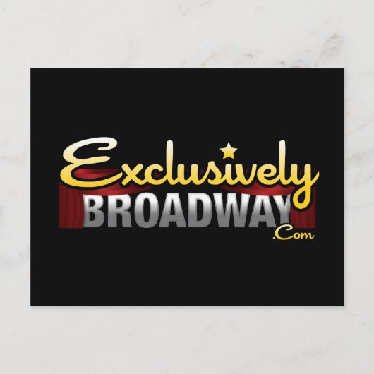 ExclusivelyBroadway.com Briefkaart (Voorkant)