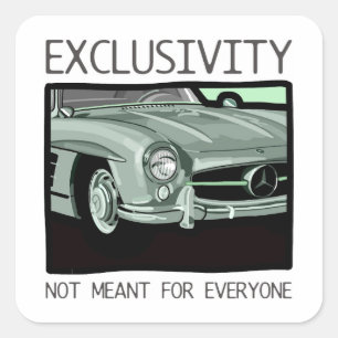 Exclusiviteit en rijkdom - oude Gullwing klassieke Vierkante Sticker