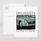 Exclusiviteit en rijkdom - oude klassieke Gullwing Briefkaart (Voorkant / Achterkant)