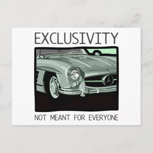 Exclusiviteit en rijkdom - oude klassieke Gullwing Briefkaart (Voorkant)