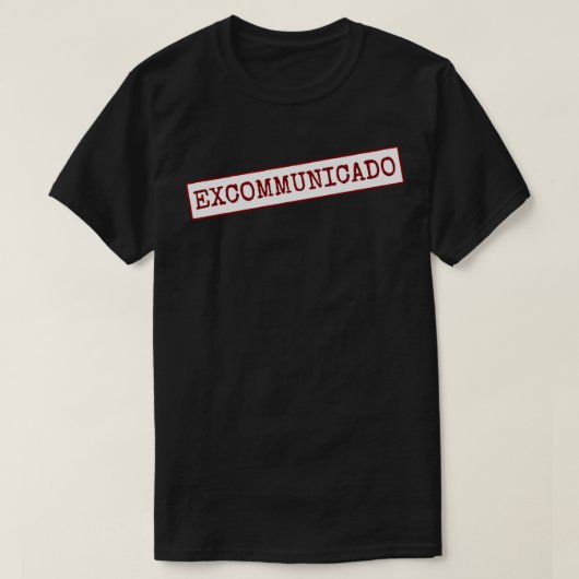 Excommunicado Sticker T-shirt (Design voorkant)