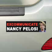 EXCOMMUNICEREN Nancy Pelosi Bumpersticker (Op auto)