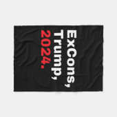 Excons Trump 2024 Trump Vance Fleece Deken (Voorkant (Horizontaal))