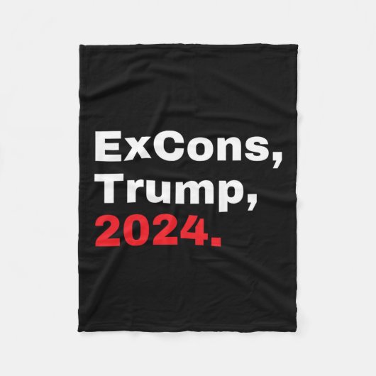 Excons Trump 2024 Trump Vance Fleece Deken (Voorkant)