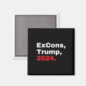 Excons Trump 2024 Trump Vance Magneet (Voorkant / Achterkant)