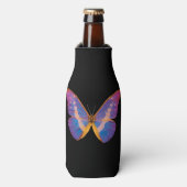 Excotische vlinder Waterverf Flesjeskoeler (Fles Voorkant)
