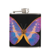 Excotische vlinder Waterverf Heupfles (Voorkant)