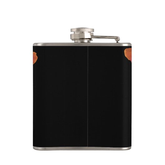 Excotische vlinder Waterverf Heupfles (Achterkant)