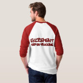 excrement_baseball 3/4tee t-shirt (Achterkant volledig)