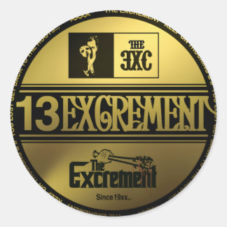 excrement_Sticker Ronde Sticker
