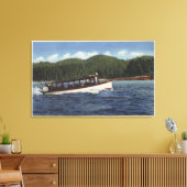 Excursieboot op het meer canvas afdruk (Insitu (Woonkamer))