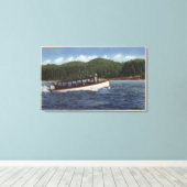 Excursieboot op het meer canvas afdruk (Insitu (Houten vloer))