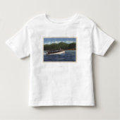 Excursieboot op het meer kinder shirts (Voorkant)