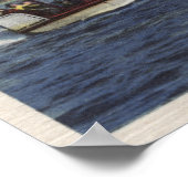 Excursieboot op het meer poster (Hoek)