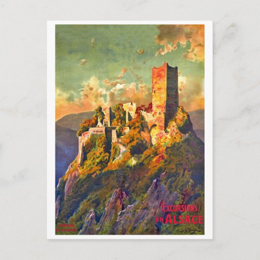 Excursies in de Elzas, Frankrijk, oldtimers Briefkaart (Voorkant)