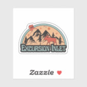 Excursion Inlet, Alaska Sticker (Vel)