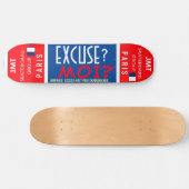 EXCUSE MOI JMT PARIJS 8 1/4" Skateboard Deck (Horizontaal)