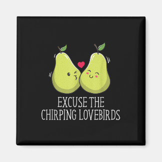 Excuseer de Chirping Lovebirds Wedding Honeymoon _ Magneet