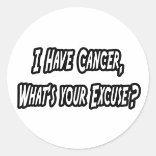 Excuseer Humor bij kanker Ronde Sticker