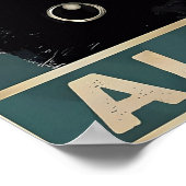 Excuseer me! De badkamer alleen? Grappige Dark Cat Poster (Hoek)