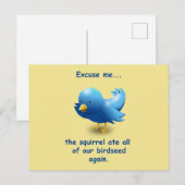Excuseer me....de eekhoorn at al ons vogelzaad op briefkaart (Voorkant / Achterkant)