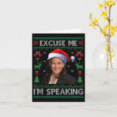 Excuseer me, ik spreek lelijke Kerst Kamala Harri Kaart (Gele Bloem)