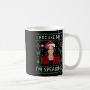 Excuseer me, ik spreek lelijke Kerst Kamala Harri Koffiemok