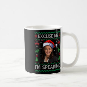 Excuseer me, ik spreek lelijke Kerst Kamala Harri Koffiemok