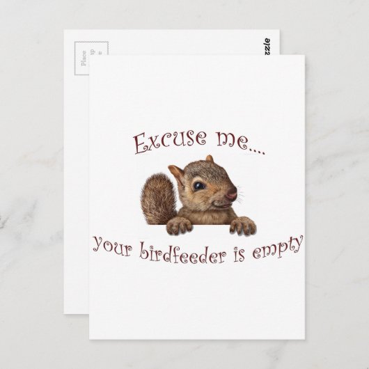 Excuseer me...je geboorte is leeg briefkaart (Voorkant / Achterkant)