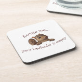 Excuseer me...je geboorte is leeg drankjes onderzetter (Linkerzijde)