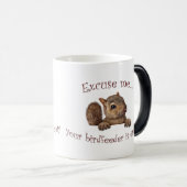 Excuseer me...je geboorte is leeg magische mok (Voorkant rechts)