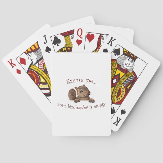 Excuseer me...je geboorte is leeg pokerkaarten (Achterkant)
