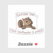 Excuseer me...je geboorte is leeg sticker (Vel)