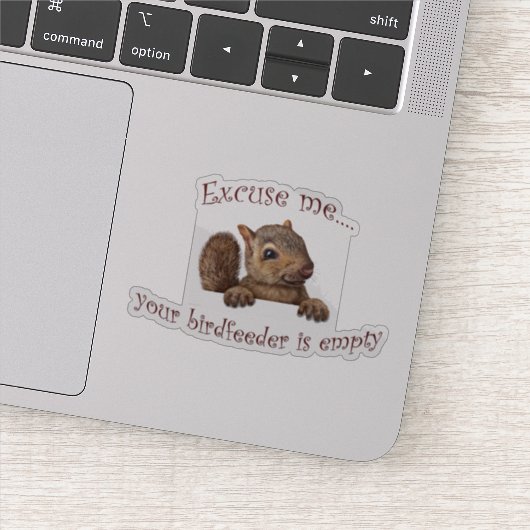 Excuseer me...je geboorte is leeg sticker (Detail)