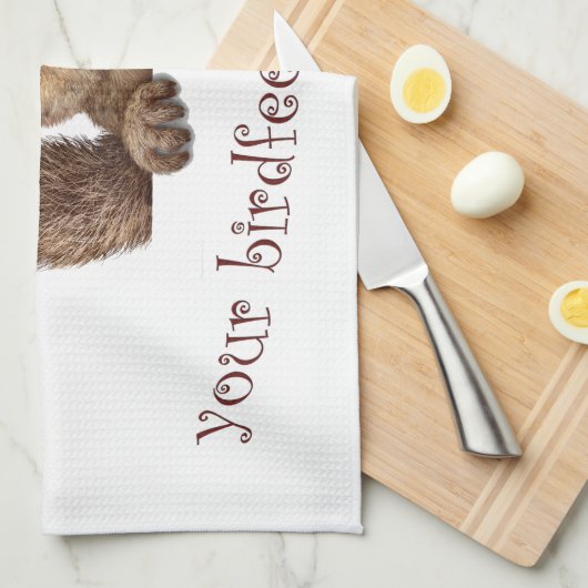 Excuseer me...je geboorte is leeg theedoek (Quarter Fold)