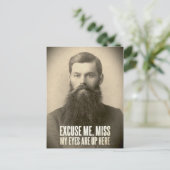 Excuseer me, mevrouw. mijn ogen zijn hier briefkaart (Staand voorkant)