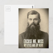 Excuseer me, mevrouw. mijn ogen zijn hier briefkaart (Voorkant / Achterkant)