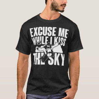 Excuseer me terwijl ik de lucht wit kus t-shirt