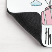 Excuseer me terwijl ik de wereld rond reis muismat (Hoek)