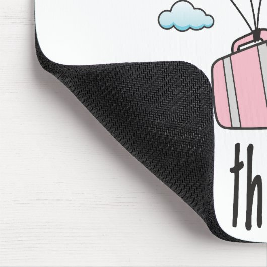 Excuseer me terwijl ik de wereld rond reis muismat (Hoek)