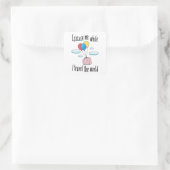 Excuseer me terwijl ik de wereld rond reis vierkante sticker (Tas)