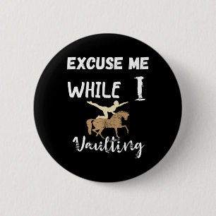 Excuseer me terwijl ik paardrijdpaard rij ronde button 5,7 cm