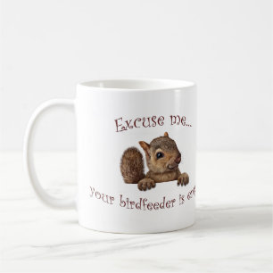 Excuseer me… uw birdfeeder is leeg koffiemok