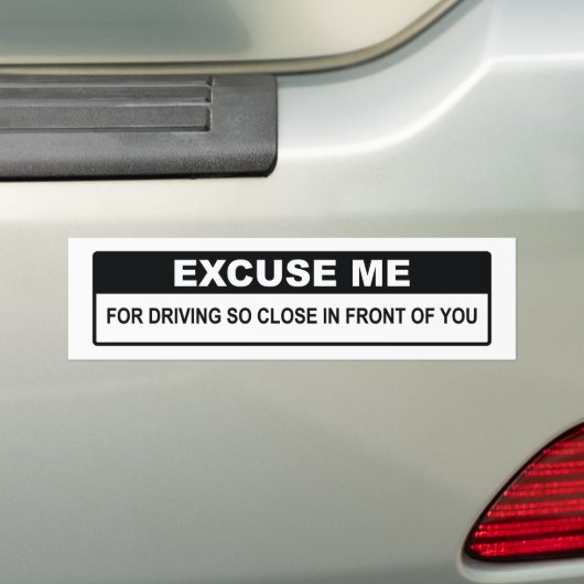 Excuseer mij bumpersticker (Op auto)