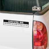 Excuseer mij bumpersticker (Op Truck)