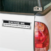 Excuseer mij bumpersticker (Op Truck)