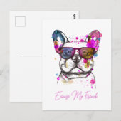 Excuseer mijn Franse Funny French Bulldog Briefkaart (Voorkant / Achterkant)