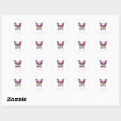 Excuseer mijn Franse Funny French Bulldog Ronde Sticker (Vel)