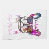 Excuseer mijn Franse Funny French Bulldog Theedoek (Horizontaal)