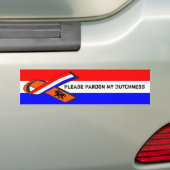 Excuseer mijn plicht bumpersticker (Op auto)